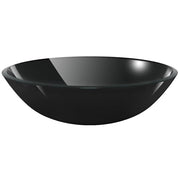 Waschbecken aus Hartglas Ø 42 cm – Schwarz