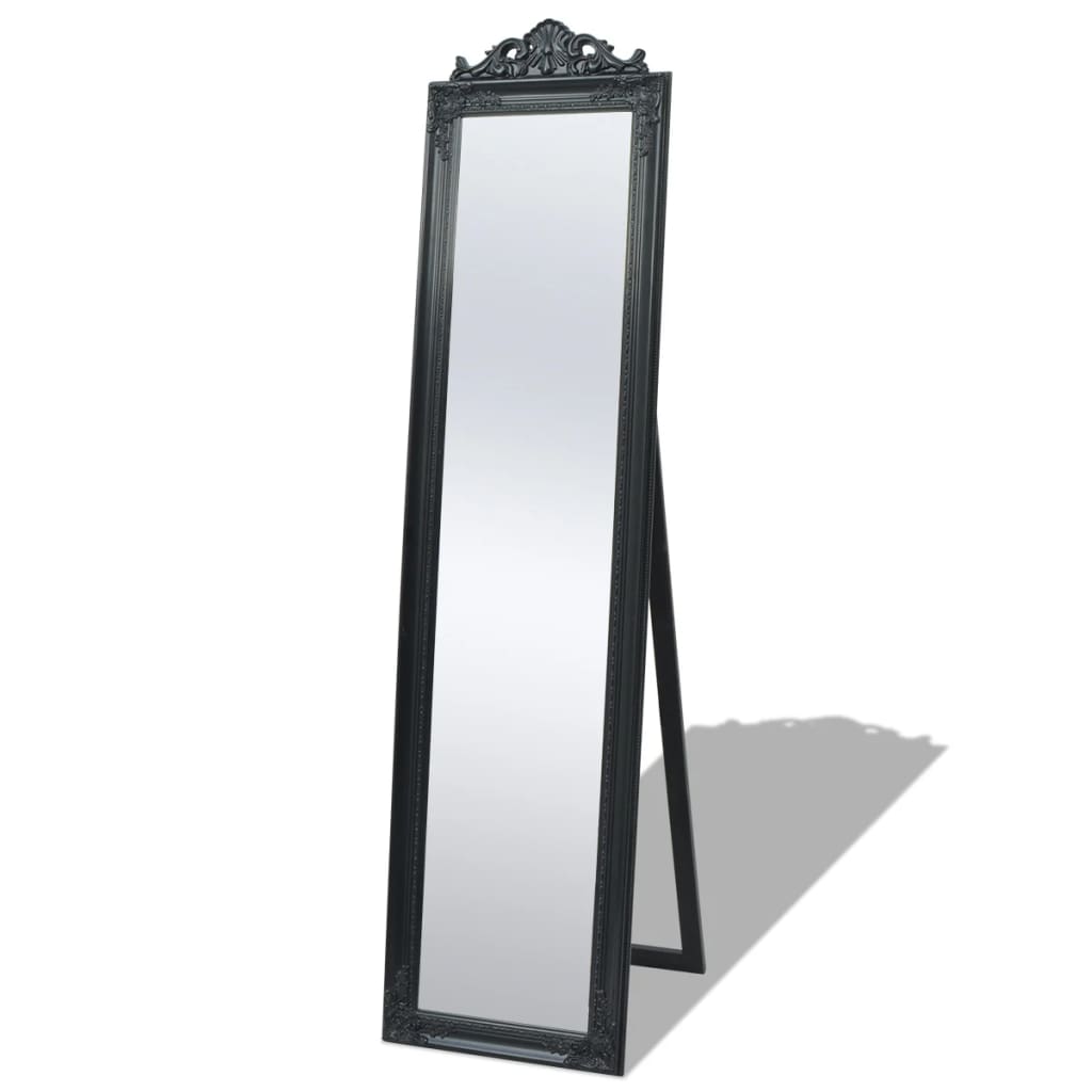 Standspiegel Barock-Stil 160x40 cm Schwarz