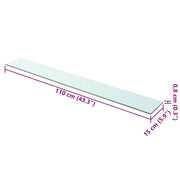 Regalboden Glas Transparent 110x15 cm