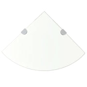 Eckablage mit Verchromten Halterungen Glas Transparent 25x25 cm