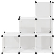 Regalsystem Würfel-Regal mit 6 Fächern Weiß