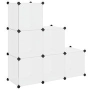 Regalsystem Würfel-Regal mit 6 Fächern Weiß
