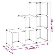 Regalsystem Würfel-Regal mit 6 Fächern Weiß