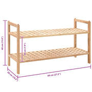Schuhregal Walnussholz Massiv 69x26x40 cm