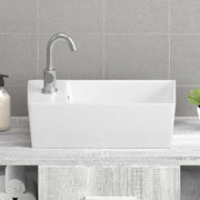 Waschbecken Weiß 48x25x15 cm Keramik