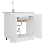 Spülenunterschrank Lyon Weiß 80x46x81,5 cm Holzwerkstoff