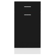 Schubunterschrank Lyon Schwarz 40x46x81,5 cm Holzwerkstoff