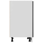 Schubunterschrank Lyon Schwarz 40x46x81,5 cm Holzwerkstoff