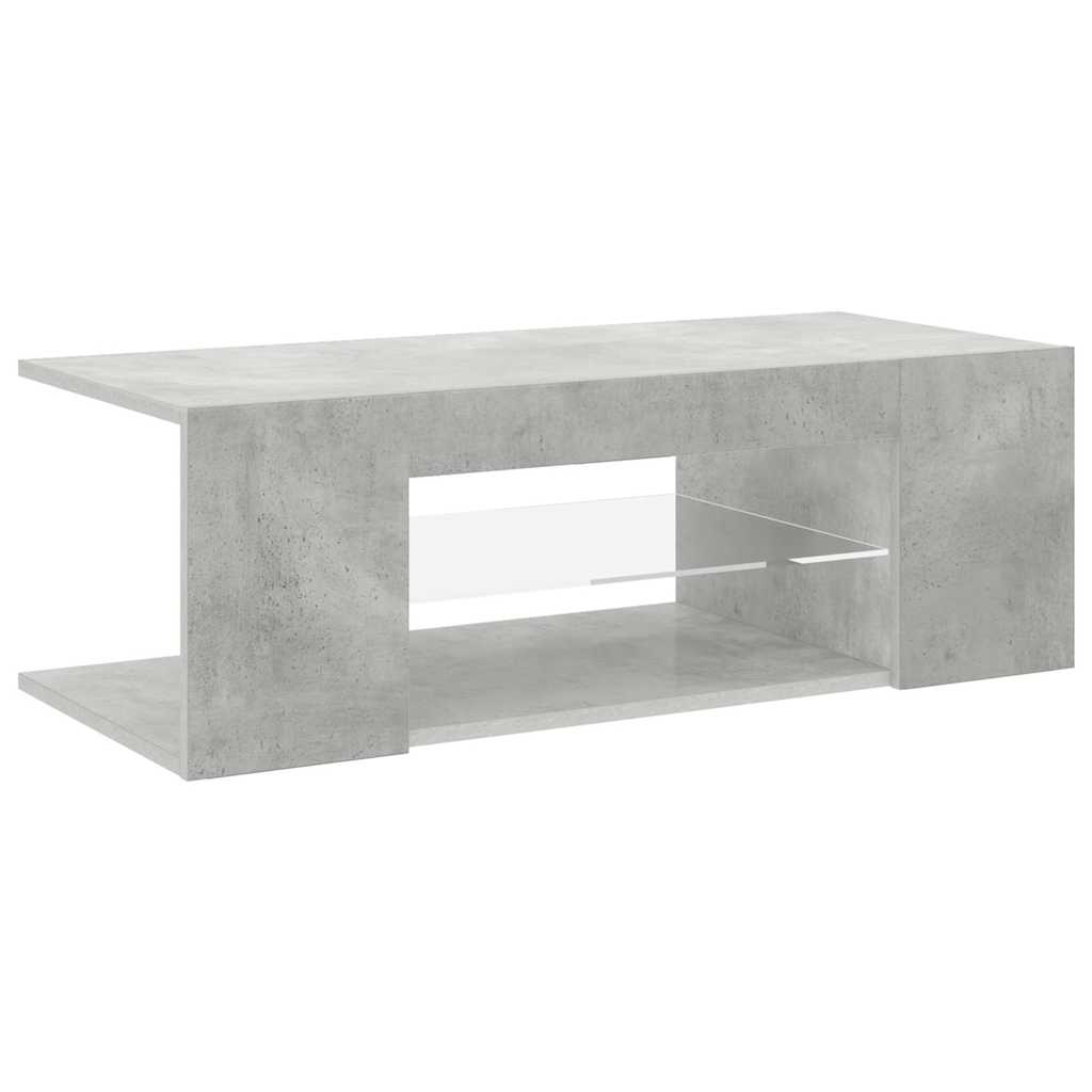 TV-Schrank mit LED-Leuchten Betongrau 90x39x30 cm