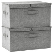 Lagerboxen Vliesstoff 2 Fächer Grau