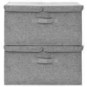Lagerboxen Vliesstoff 2 Fächer Grau