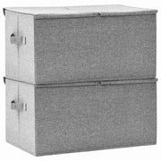 Lagerboxen Vliesstoff 2 Fächer Grau