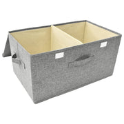 Lagerboxen Vliesstoff 2 Fächer Grau