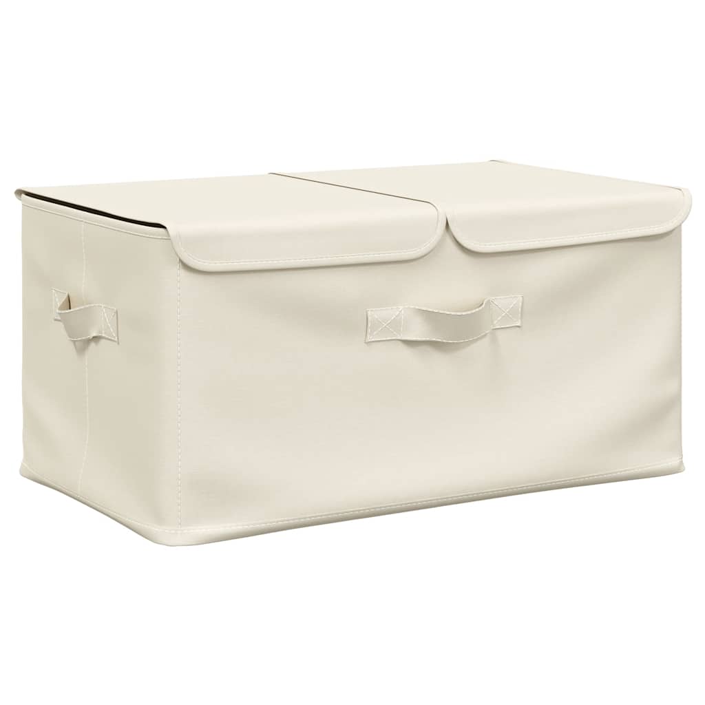 Aufbewahrungsbox mit 2 Fächern – Creme, 50 × 30 × 25 cm
