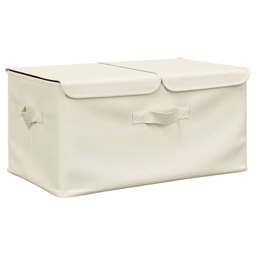 Aufbewahrungsbox mit 2 Fächern – Creme, 50 × 30 × 25 cm