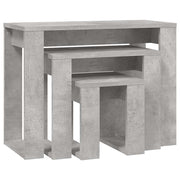 Satztische 3-tlg. Betongrau Holzwerkstoff