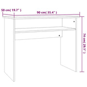 Schreibtisch Räuchereiche 90 × 50 × 74 cm Holzwerkstoff