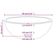 Waschbecken Hartglas 30x12 cm Transparent