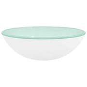 Waschbecken Hartglas 42x14 cm Weiß