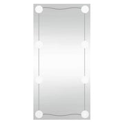 Wandspiegel mit LED-Leuchten 30x60 cm Glas Rechteckig
