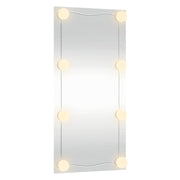 Wandspiegel mit LED-Leuchten 30x60 cm Glas Rechteckig