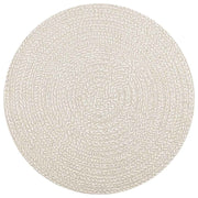 Teppich ZIZUR Creme Ø 120 cm Jute-Optik Indoor und Outdoor