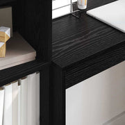 Schreibtisch Schwarz Eichen-Optik 80 × 40 × 76 cm