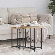 Beistelltisch-Set 2 Stk. Artisan Eiche und Schwarz