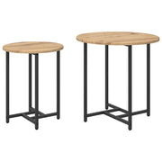 Beistelltisch-Set 2 Stk. Artisan Eiche und Schwarz