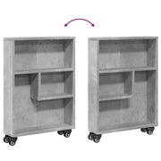 Schmaler Rollwagen 48 × 13 × 68 cm – Betongrau