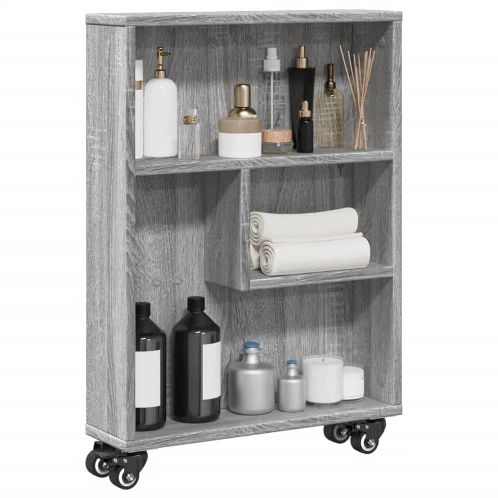 Schmaler Rollwagen 48 × 13 × 68 cm – Grau Sonoma