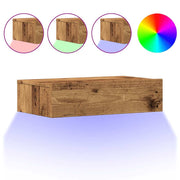 TV-Schrank mit LED-Leuchten Altholz-Optik 60x35x15,5 cm