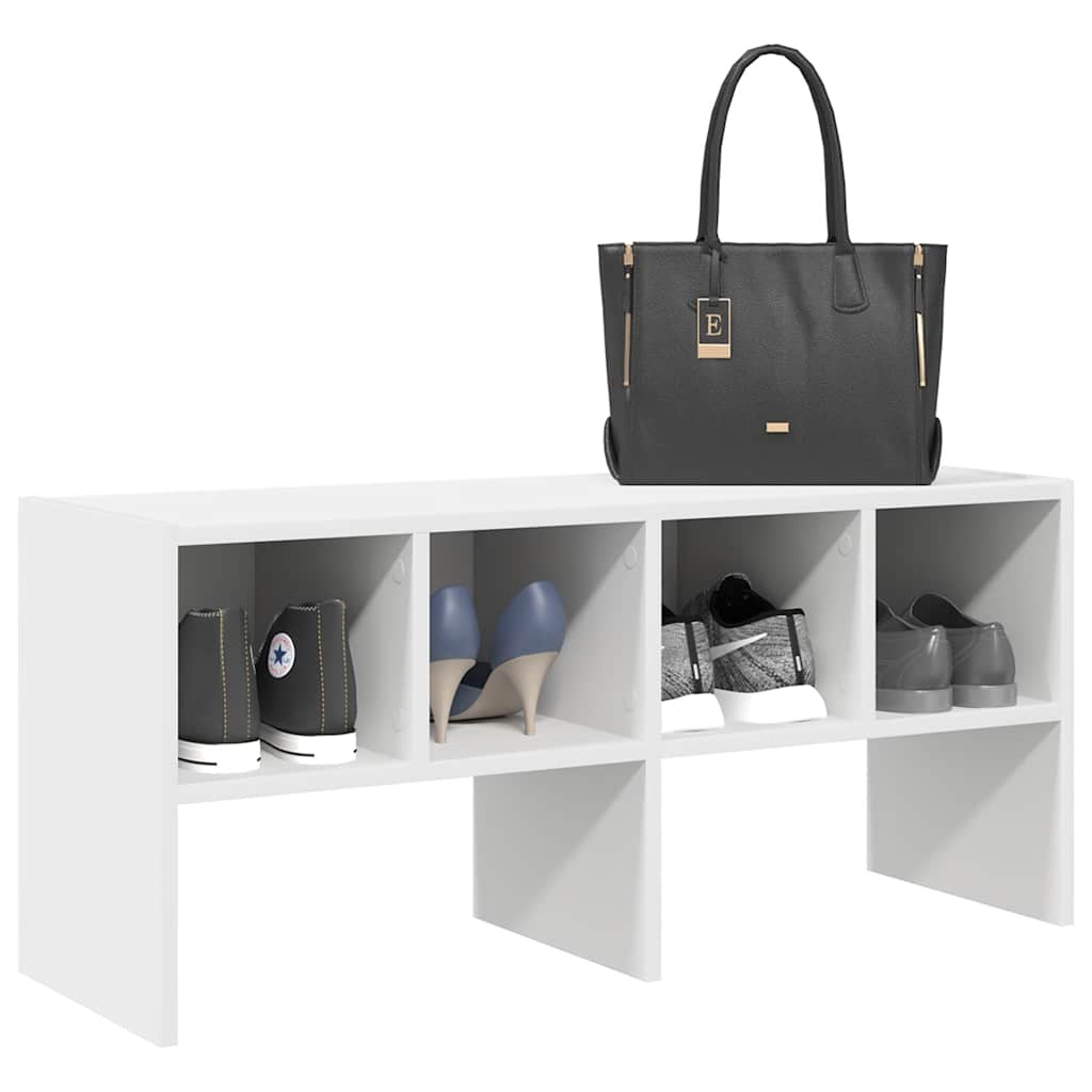 Stapelbares Schuhregal Weiß – 89,5 × 30 × 40 cm