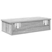 Wandregal mit Schubladen Grau Sonoma 60x28x15 cm Holzwerkstoff