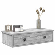 Wandregal mit Schubladen Grau Sonoma 60x28x15 cm Holzwerkstoff
