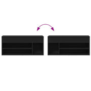 Schuhbank Schwarz 102x30,5x45 cm Holzwerkstoff