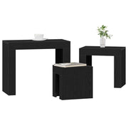 Satztische 3 stk. Schwarz Eichen-Optik 61 x 30 x 50 cm