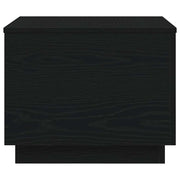 Couchtisch mit LED-Leuchten Schwarz Eichen-Optik 50x50x40 cm
