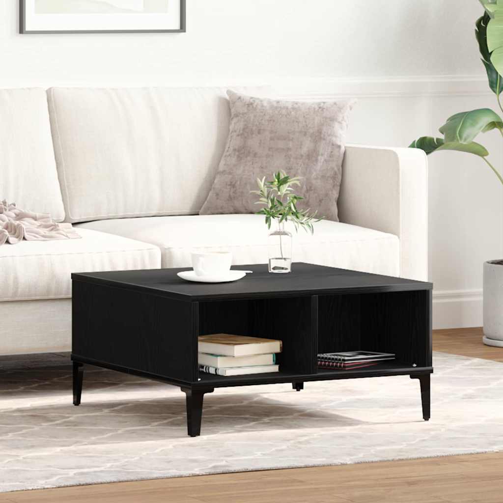 Couchtisch Schwarz Eichen-Optik 60 x 60 x 30 cm