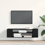TV-Schränk 100 x 30 x 26,5 cm Schwarz Eichen-Optik