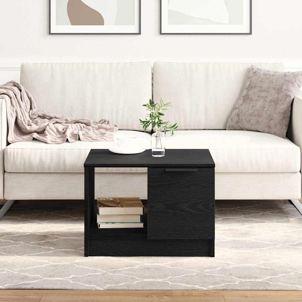 Couchtisch Schwarz Eichen-Optik 50 x 50 x 36 cm Holzwerkstoff