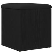 Sitzbank mit Stauraum – Schwarz Eichen-Optik, 42 × 42 × 45 cm