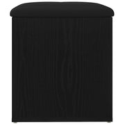 Sitzbank mit Stauraum – Schwarz Eichen-Optik, 42 × 42 × 45 cm
