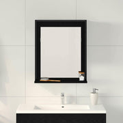 Wandspiegel mit Ablage – Schwarz Eichen-Optik, 50 × 12 × 60 cm
