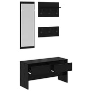Flurmöbel-Set 4 stk. Schwarz Eichen-Optik 90 x 31 x 46,5 cm