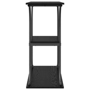 Konsolentisch mit Regal Schwarz Eichen-Optik 101 x 35 x 80,5 cm