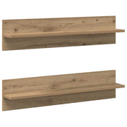 Wandregal 2 stk. Artisan-Eiche 80 x 11,5 x 18 cm Holzwerkstoff