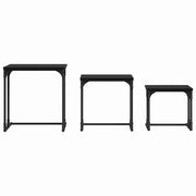 Nesting Couchtisch 3 stk. Schwarz Eichen-Optik Holzwerkstoff