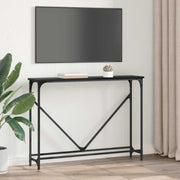 Schmaler Konsolentisch 102 × 23 × 75 cm – Schwarz Eichen-Optik
