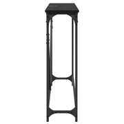 Schmaler Konsolentisch 102 × 23 × 75 cm – Schwarz Eichen-Optik